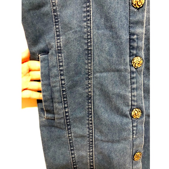 Dark Blue Jean Dress with short sleeves - Picture 5 of 6